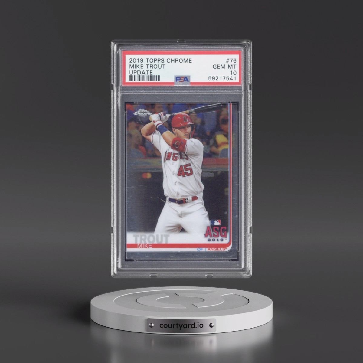 2019 Topps Chrome Update Mike Trout #76 PSA 10