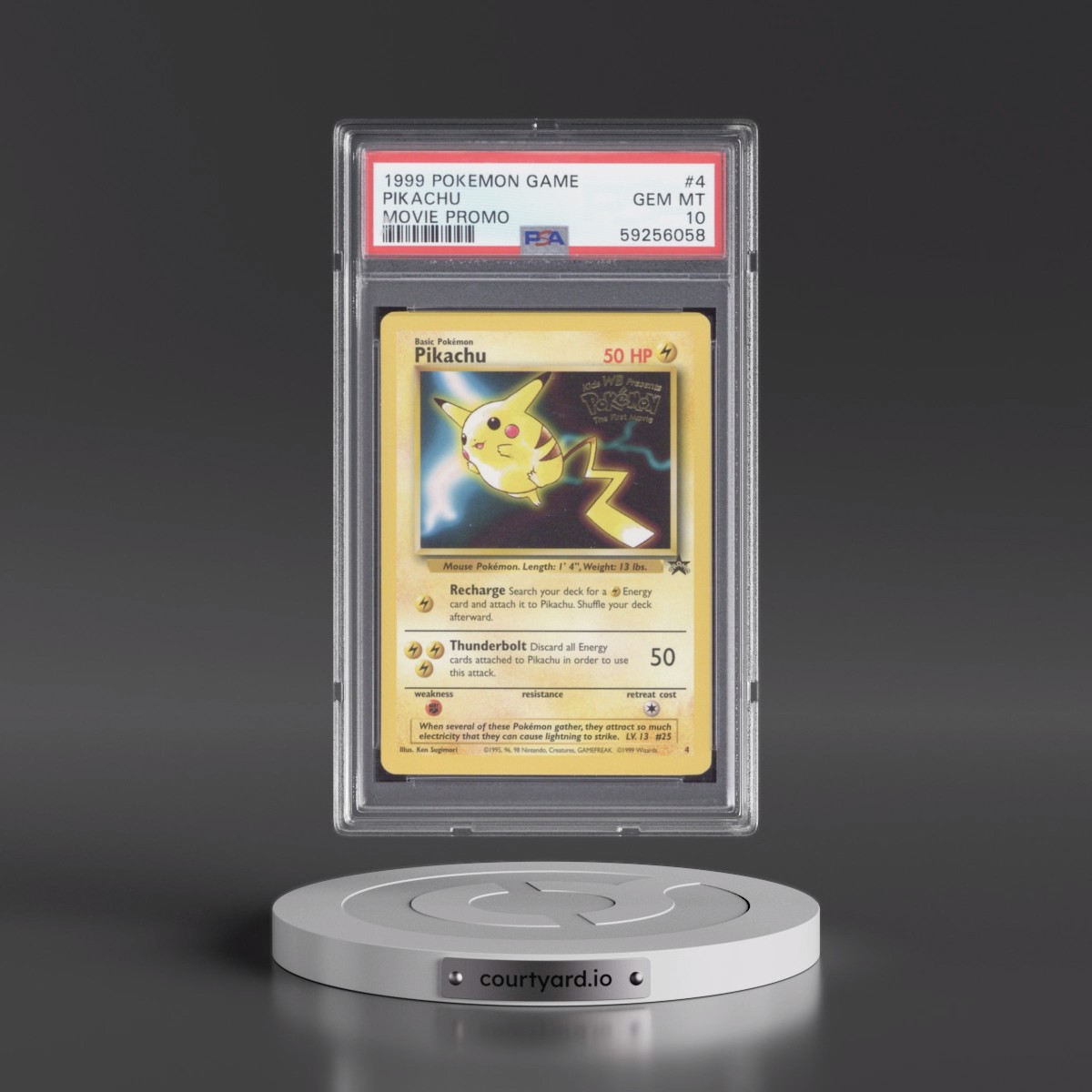 1999 Pokémon Game Movie #4 Pikachu - Movie Promo (PSA 10 GEM MINT)