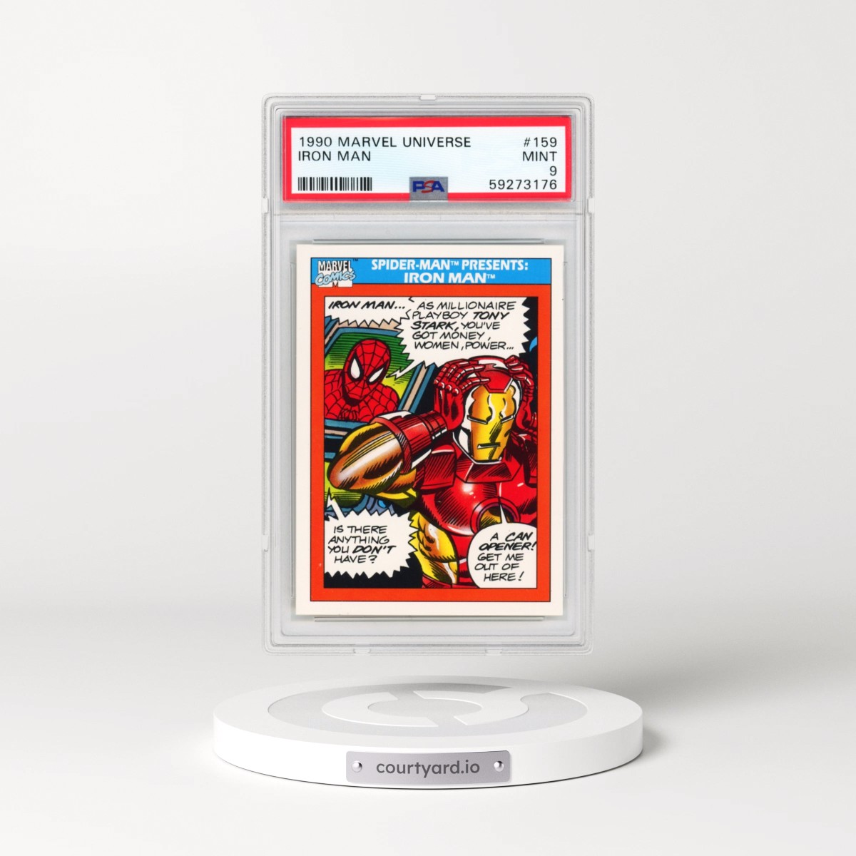 1990 Marvel Universe Iron Man #159 PSA 9