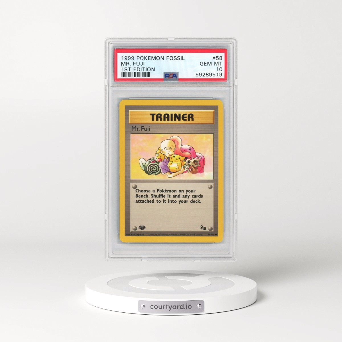 1999 Pokémon Fossil #58 Mr. Fuji - 1st Edition (PSA 10 GEM MINT)