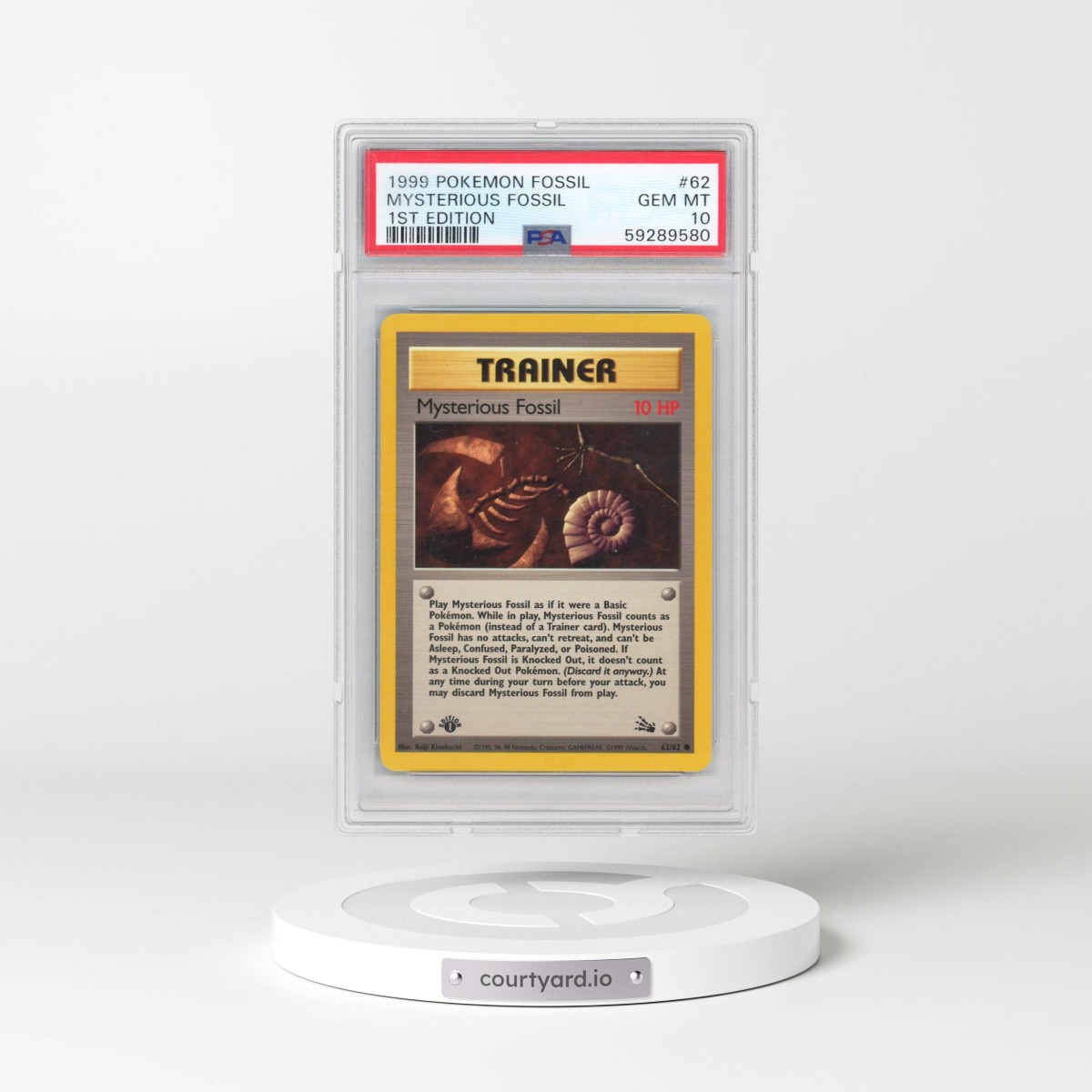 1999 Pokémon Fossil #62 Mysterious Fossil - 1st Edition (PSA 10 GEM MINT)