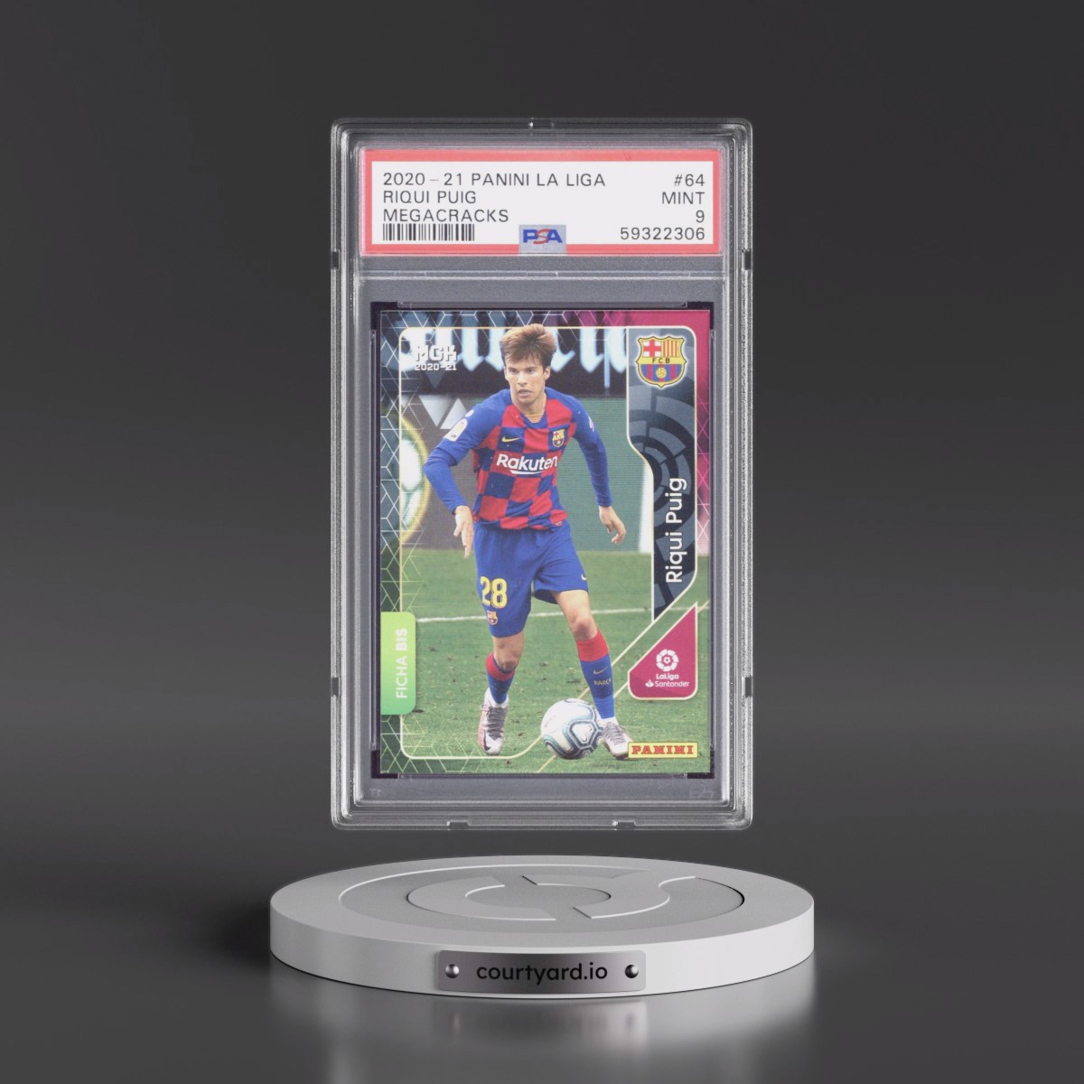 2020 Panini La Liga Megacracks #64 Riqui Puig (PSA 9 MINT)