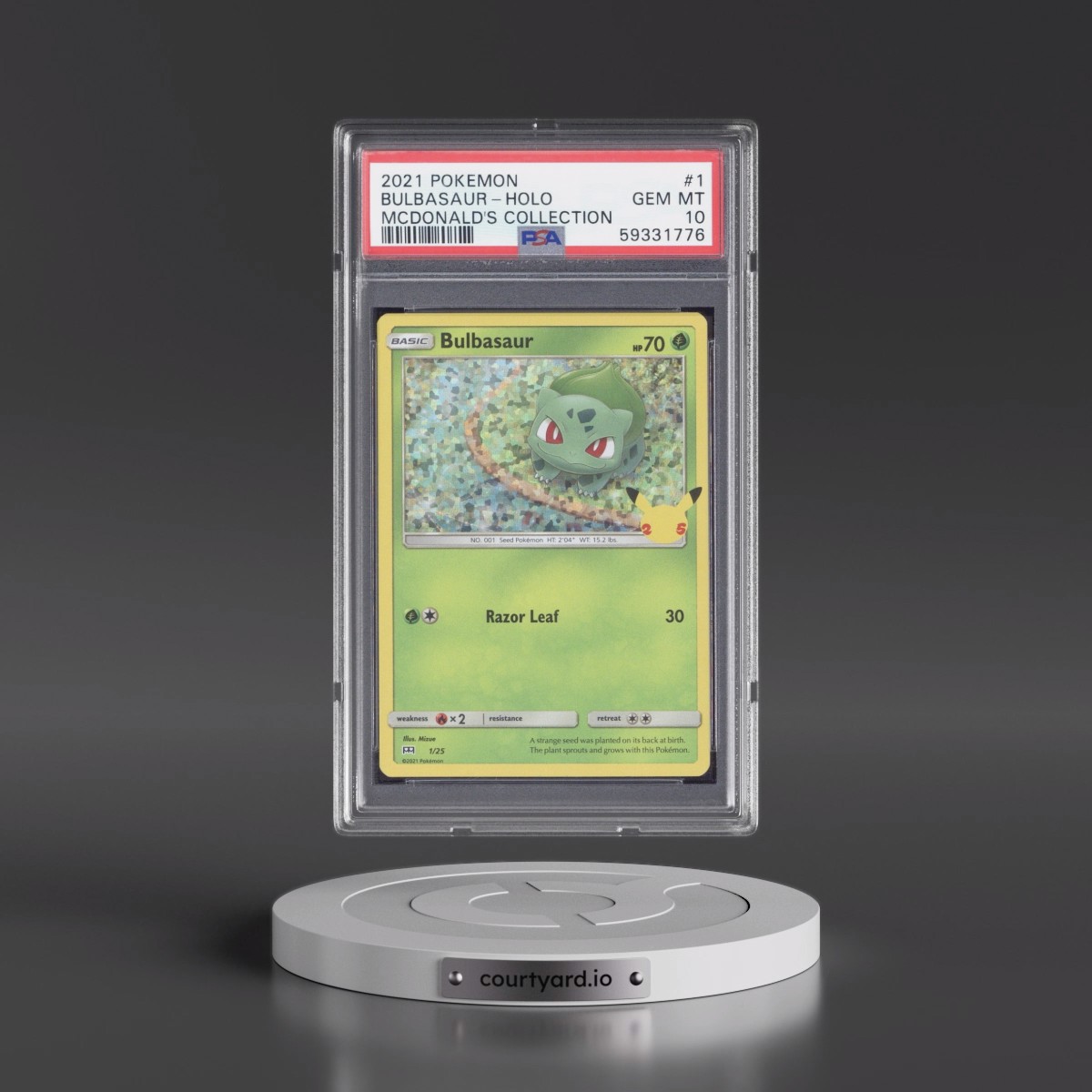 2021 Pokémon Mcdonald's Collection #1 Bulbasaur - Holo (PSA 10 GEM MINT)