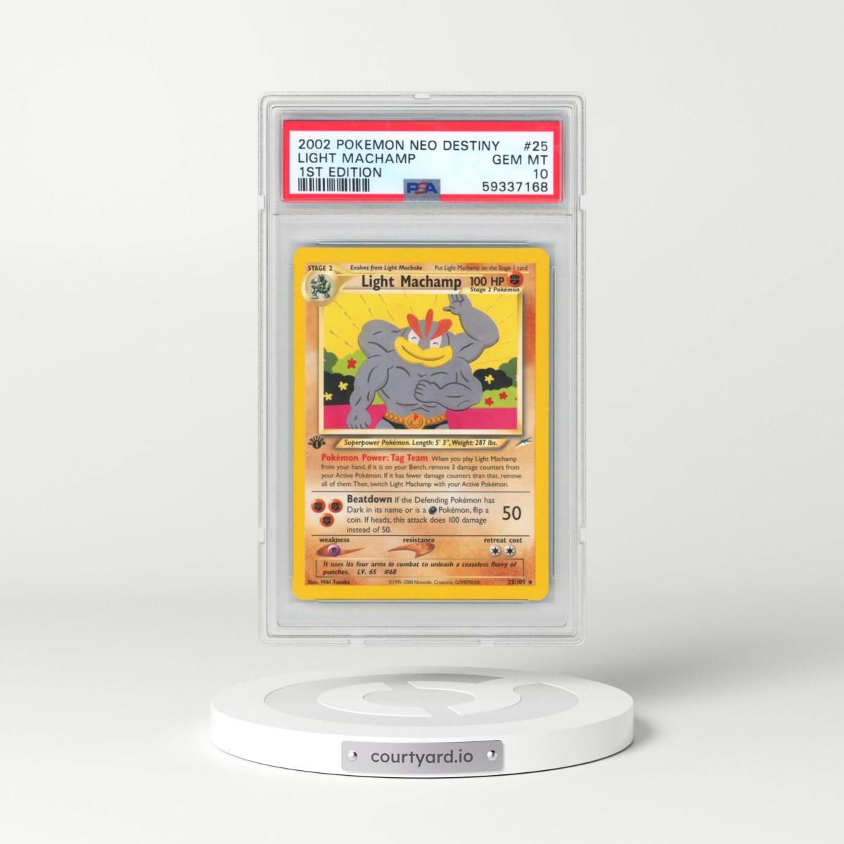 2002 Pokémon Neo Destiny #25 Light Machamp - 1st Edition (PSA 10 GEM MINT)