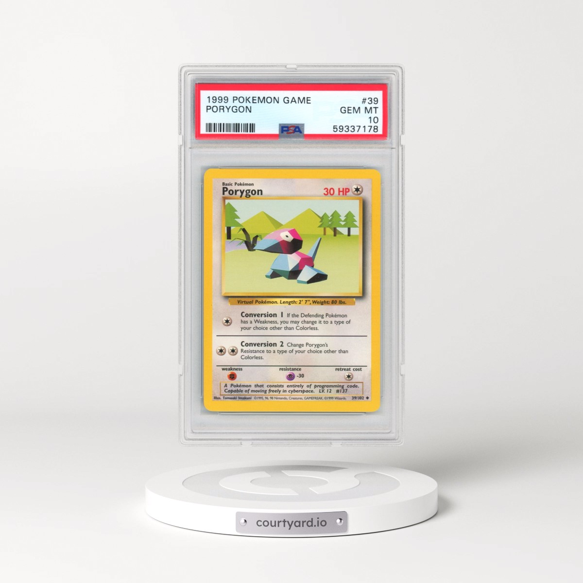 1999 Pokémon Game #39 Porygon (PSA 10 GEM MINT)