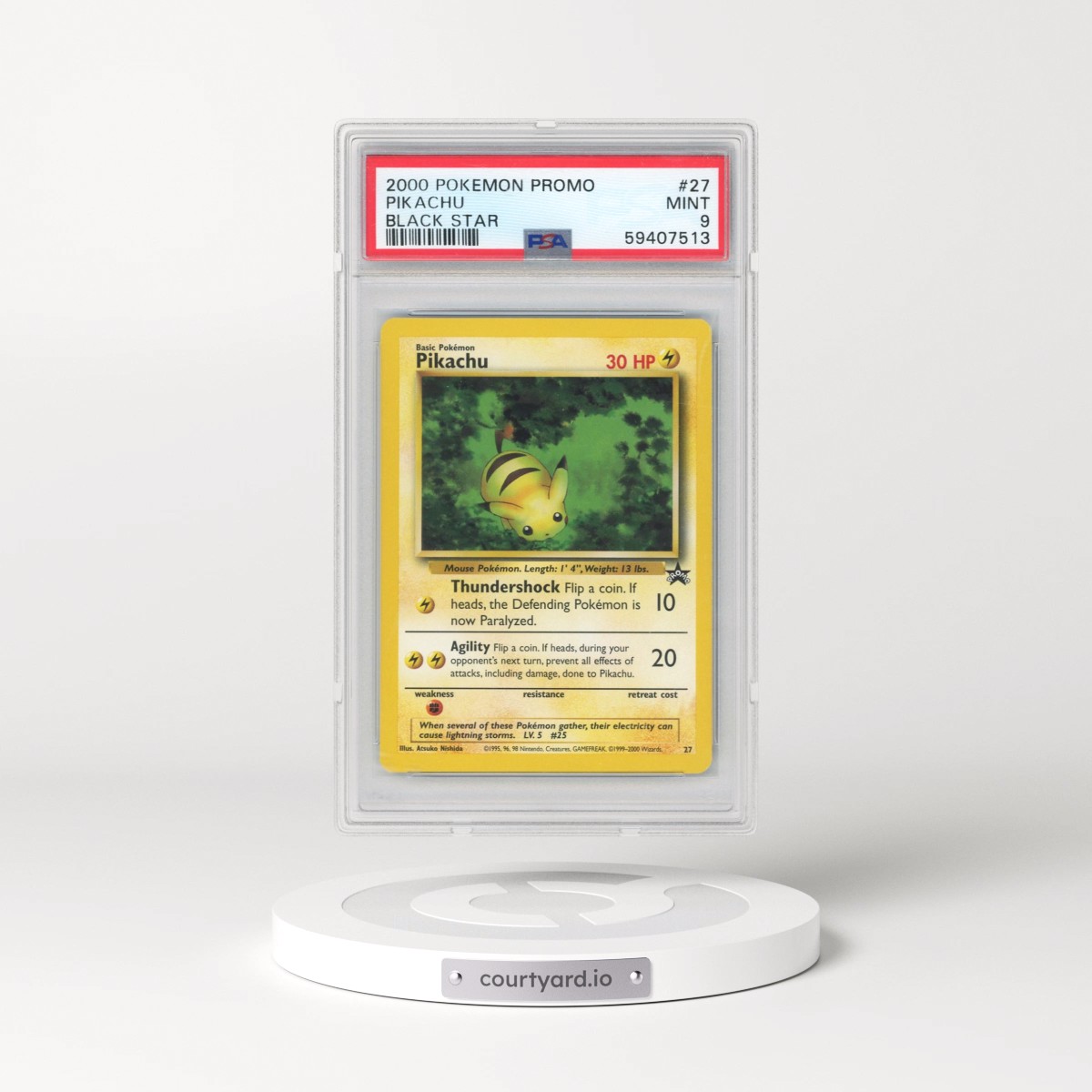 2000 Pokémon Promo Black Star #27 Pikachu (PSA 9 MINT)