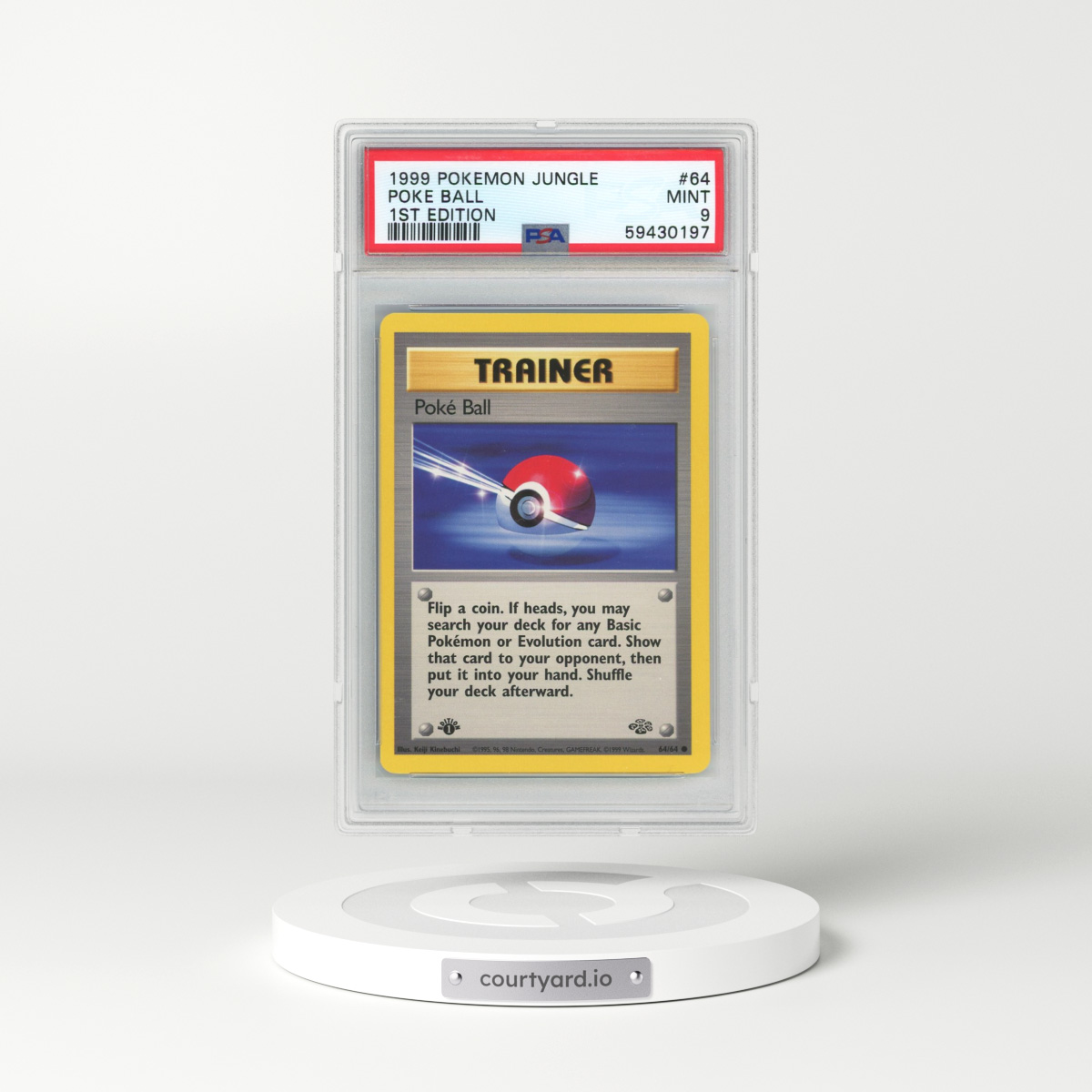 1999 Pokémon Jungle #64 Poke Ball - 1st Edition (PSA 9 MINT)