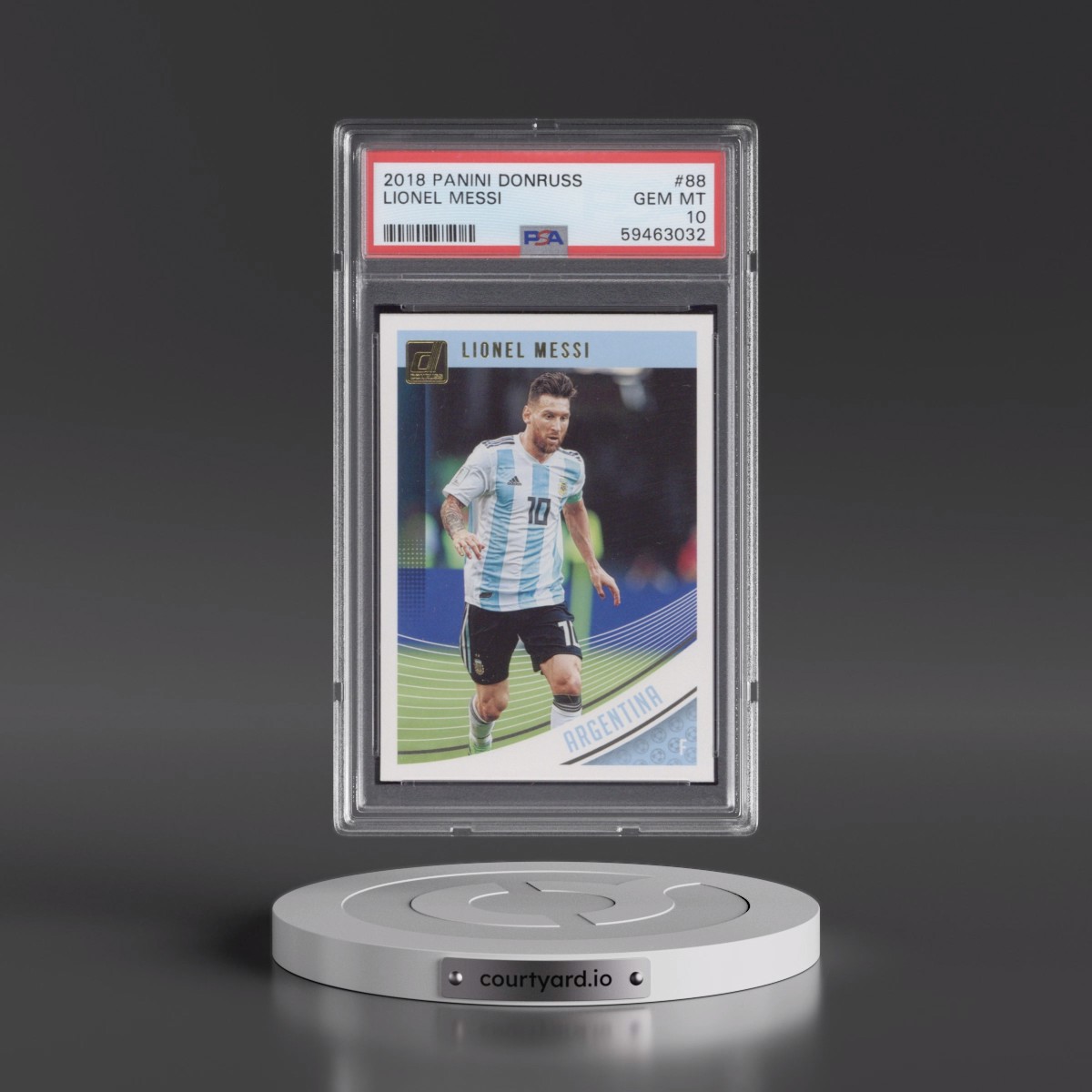 2018 Panini Donruss #88 Lionel Messi (PSA 10 GEM MINT)