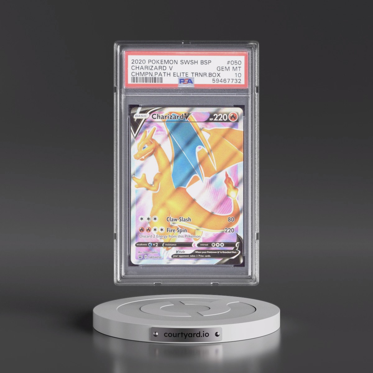 2020 Pokémon Swsh Black Star Promo #050 Charizard V - Holo Champion's Path Elite Trainer Box (PSA 10 GEM MINT)