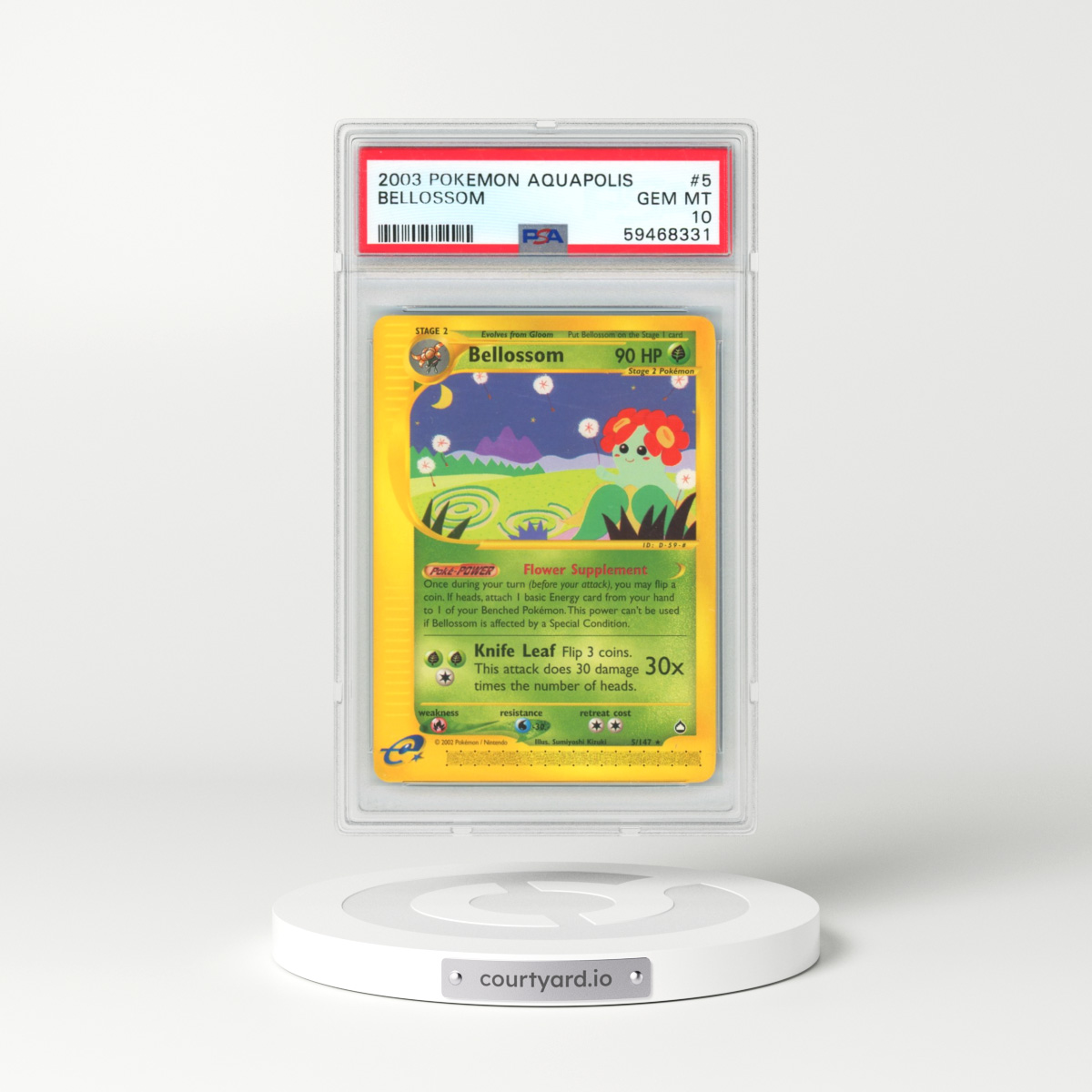 2003 Pokémon Aquapolis #5 Bellossom (PSA 10 GEM MINT)