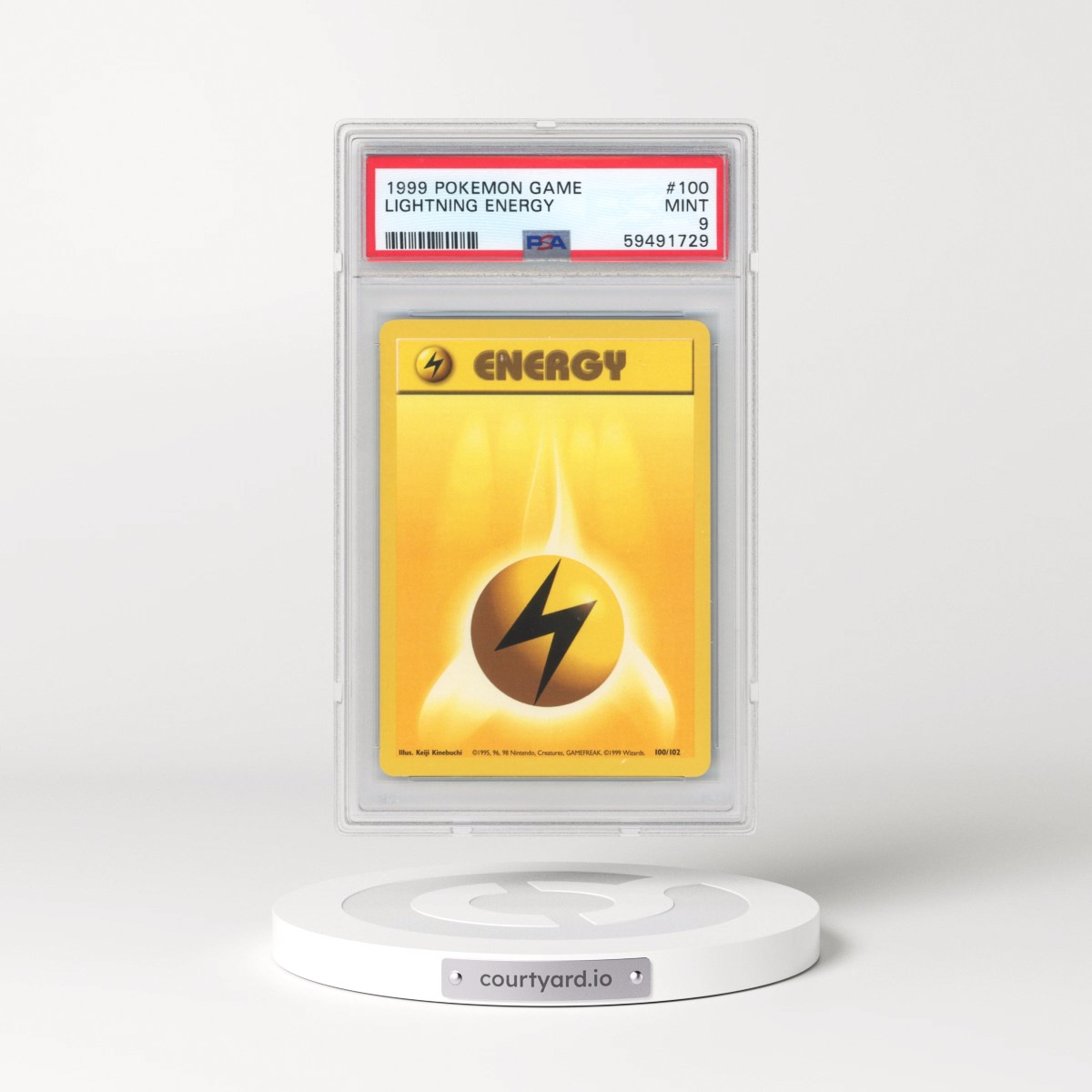 1999 Pokémon Game #100 Lightning Energy (PSA 9 MINT)