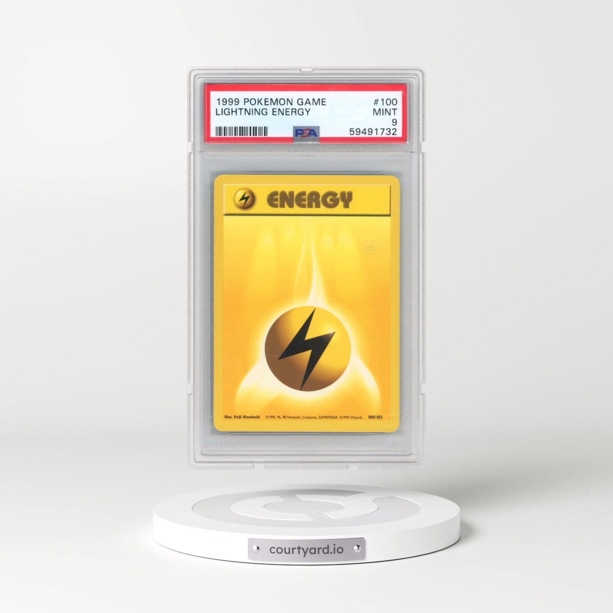 1999 Pokémon Game #100 Lightning Energy (PSA 9 MINT)