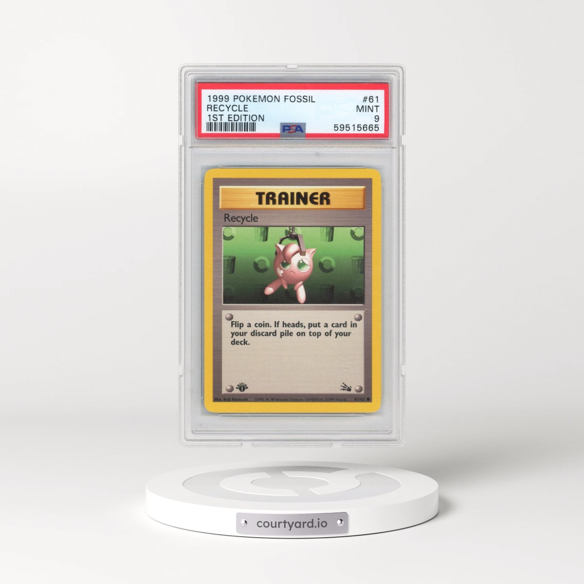 1999 Pokémon Fossil #61 Recycle - 1st Edition (PSA 9 MINT)