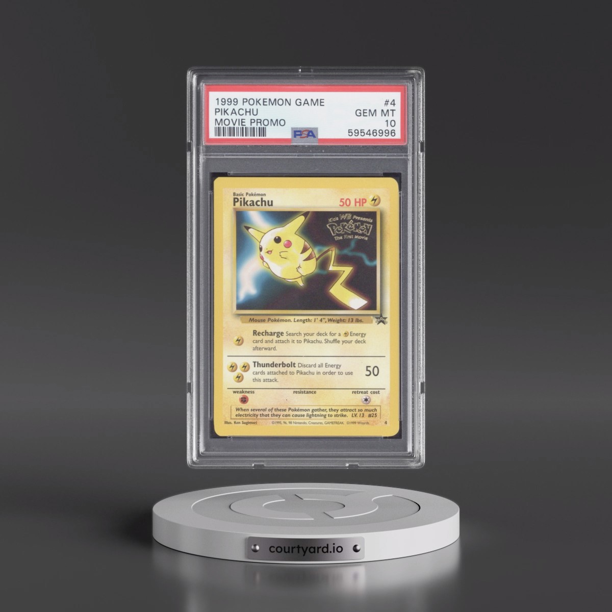 1999 Pokémon Game Movie Pikachu - Movie Promo #4 PSA 10