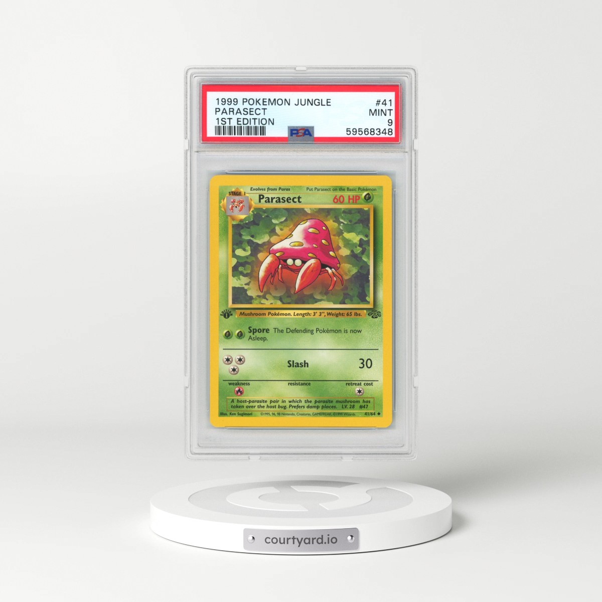 1999 Pokémon Jungle #41 Parasect - 1st Edition (PSA 9 MINT)