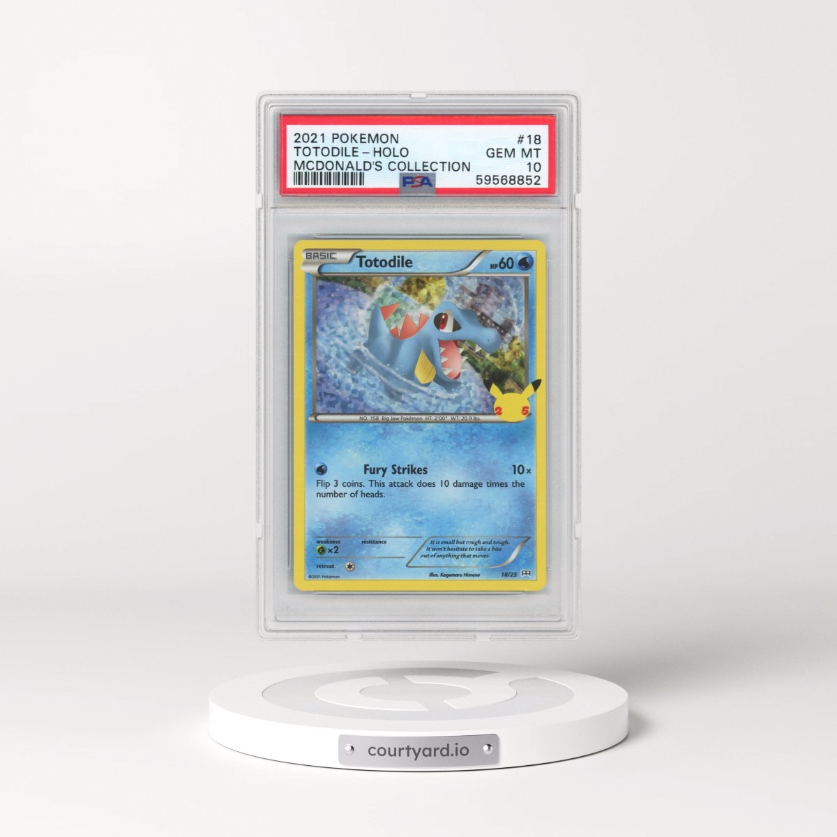 2021 Pokémon Mcdonald's Collection #18 Totodile - Holo (PSA 10 GEM MINT)
