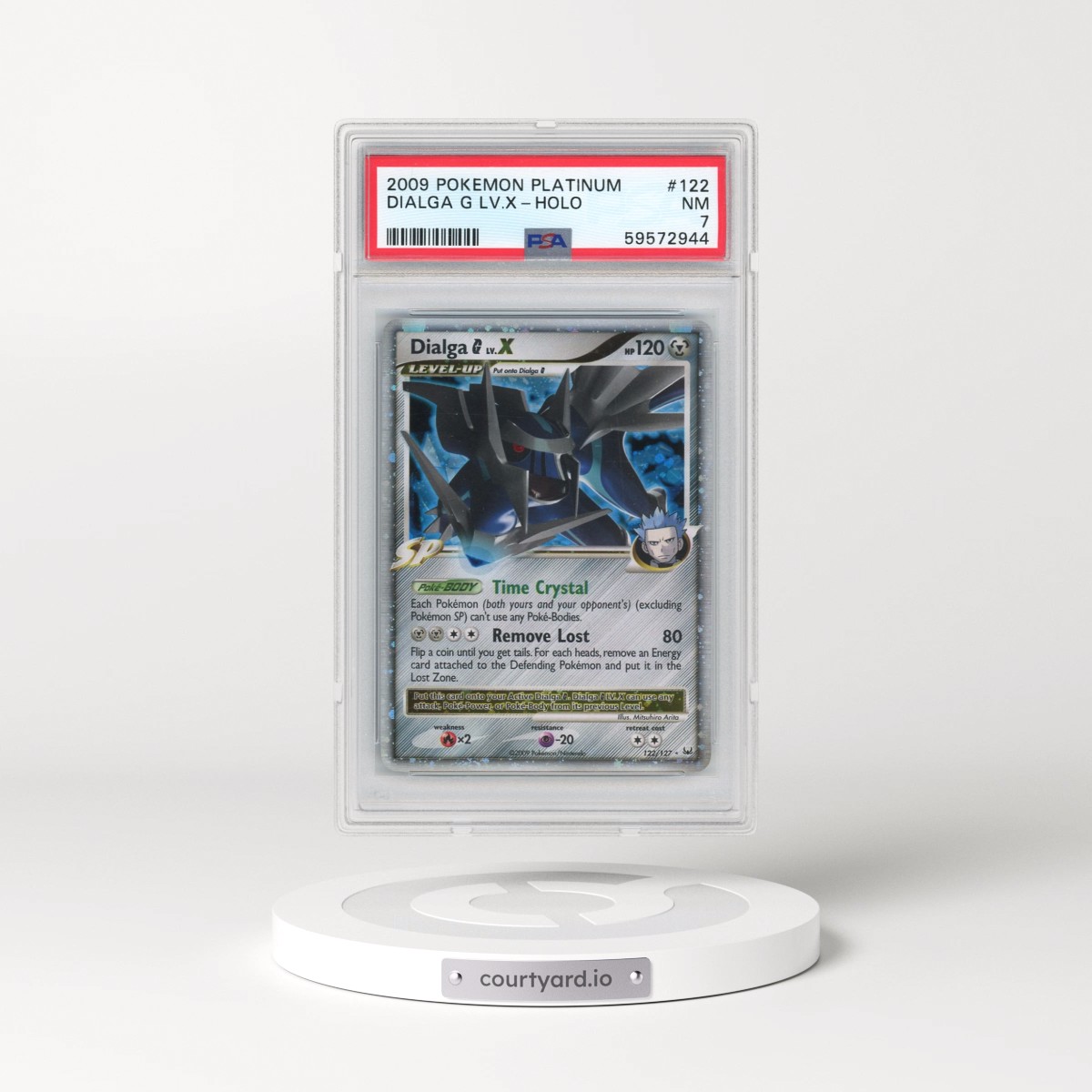 2009 Pokémon Platinum #122 Dialga G LV.X - Holo (PSA 7 NM)
