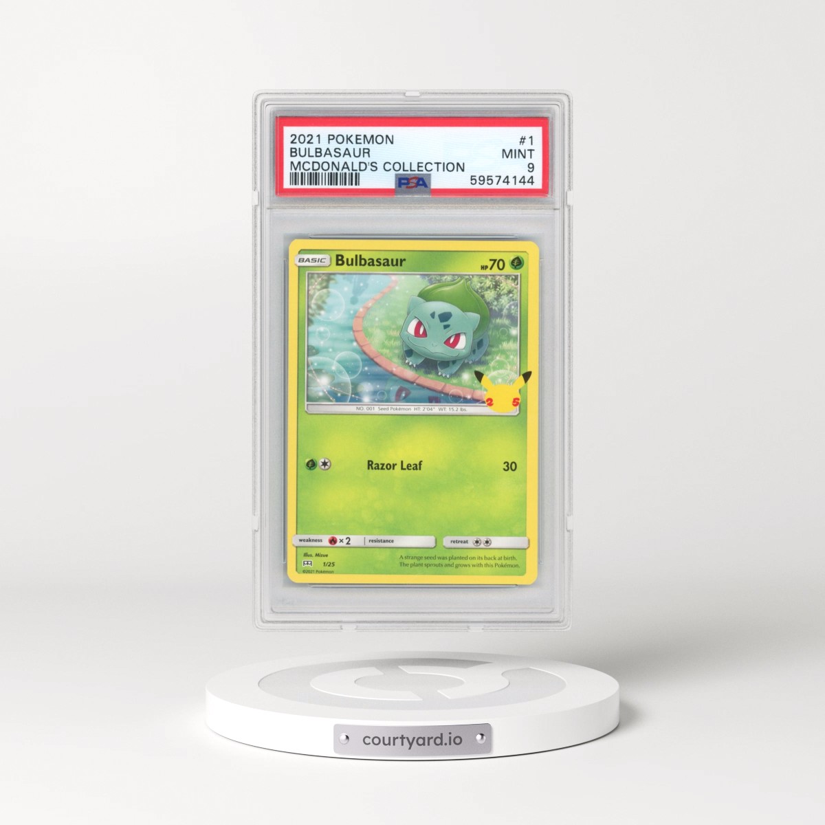 2021 Pokémon Mcdonald's Collection #1 Bulbasaur (PSA 9 MINT)