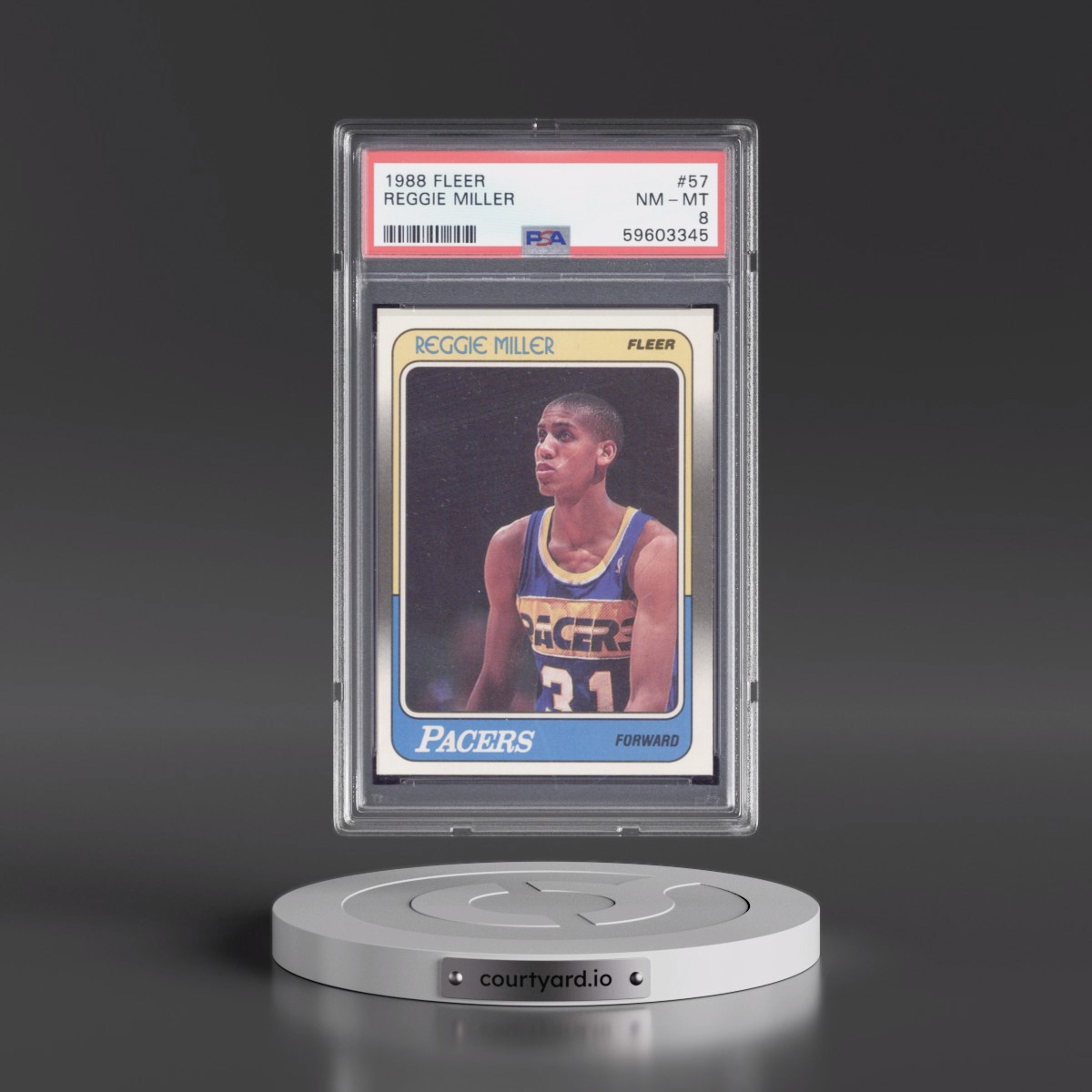 1988 Fleer #57 Reggie Miller (PSA 8 NM-MT)