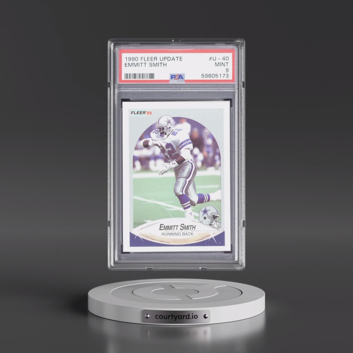 1990 Fleer Update #U-40 Emmitt Smith (PSA 9 MINT)
