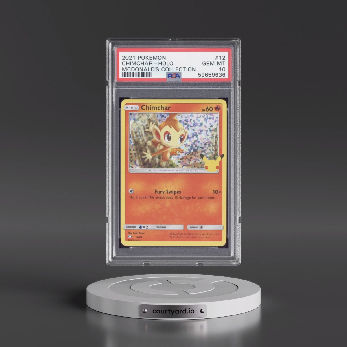 2021 Pokémon Mcdonald's Collection #12 Chimchar - Holo (PSA 10 GEM MINT)