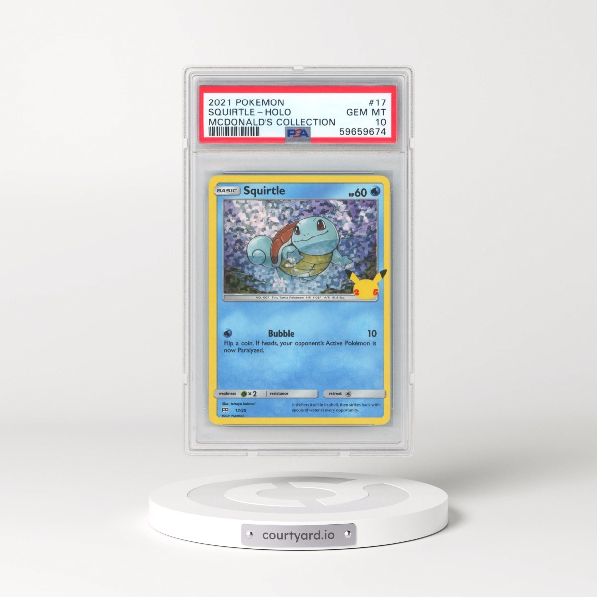 2021 Pokémon Mcdonald's Collection #17 Squirtle - Holo (PSA 10 GEM MINT)