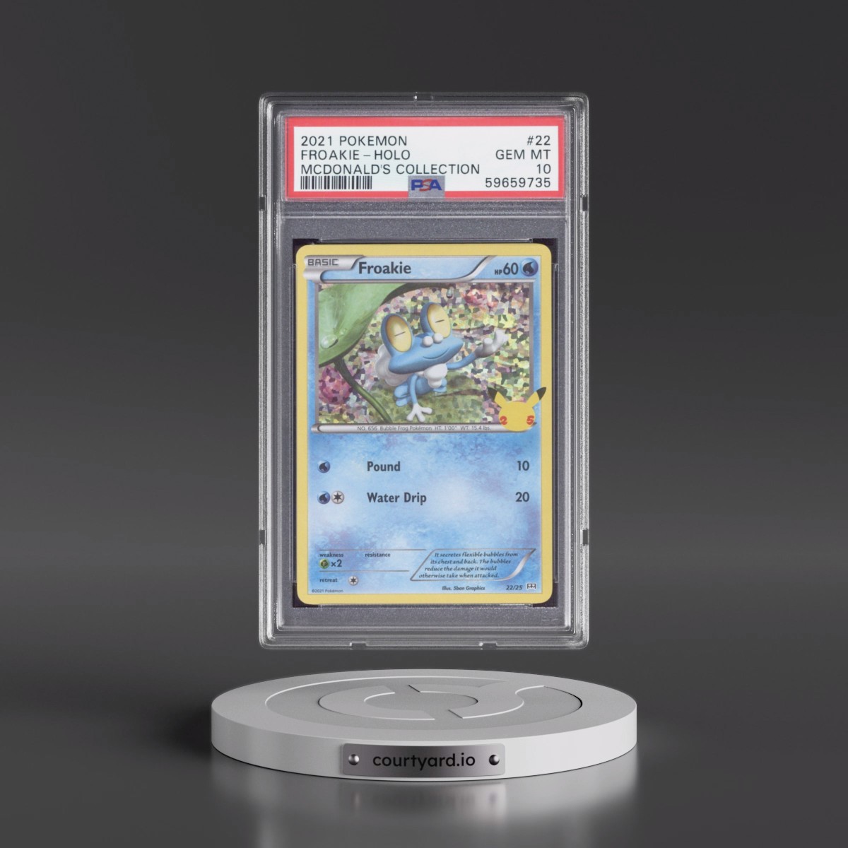 2021 Pokémon Mcdonald's Collection #22 Froakie - Holo (PSA 10 GEM MINT)