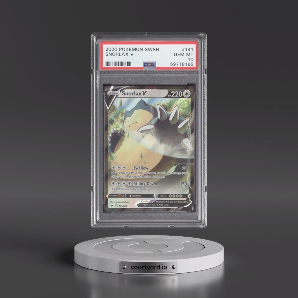 2020 Pokémon Sword & Shield #141 Snorlax V - Holo (PSA 10 GEM MINT)