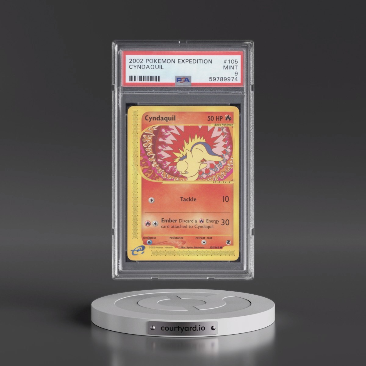 2002 Pokémon Expedition #105 Cyndaquil (PSA 9 MINT)
