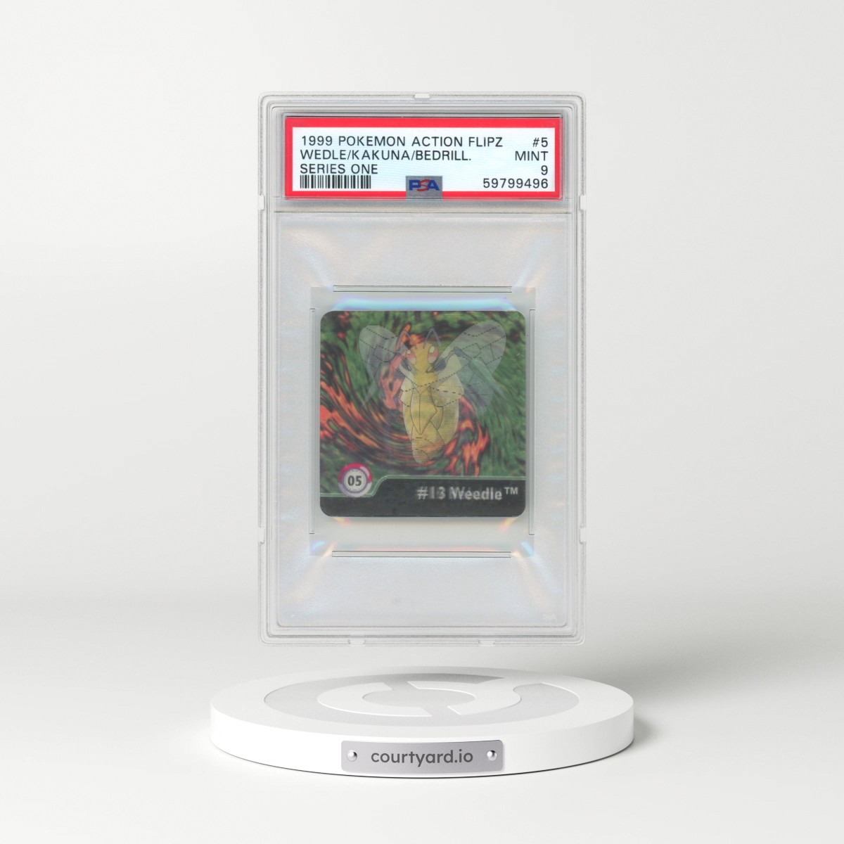 1999 Pokémon Action Flipz Series One #5 Beedrill/Kakuna/Weedle (PSA 9 MINT)