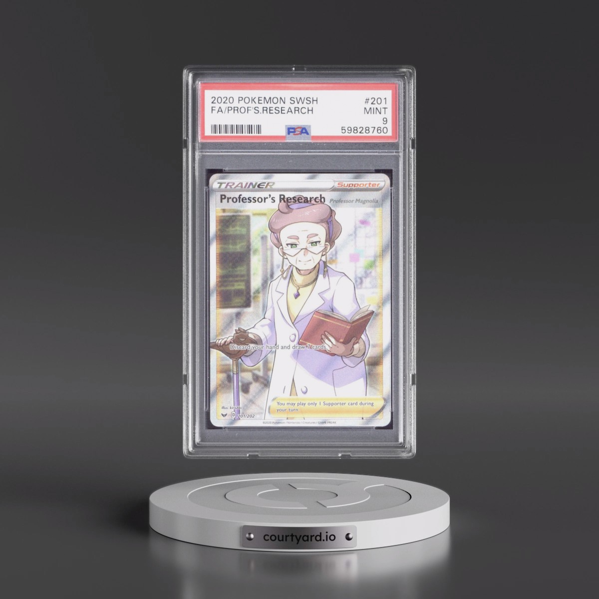 2020 Pokémon Sword & Shield #201 Professor's Research - Full Art (PSA 9 MINT)