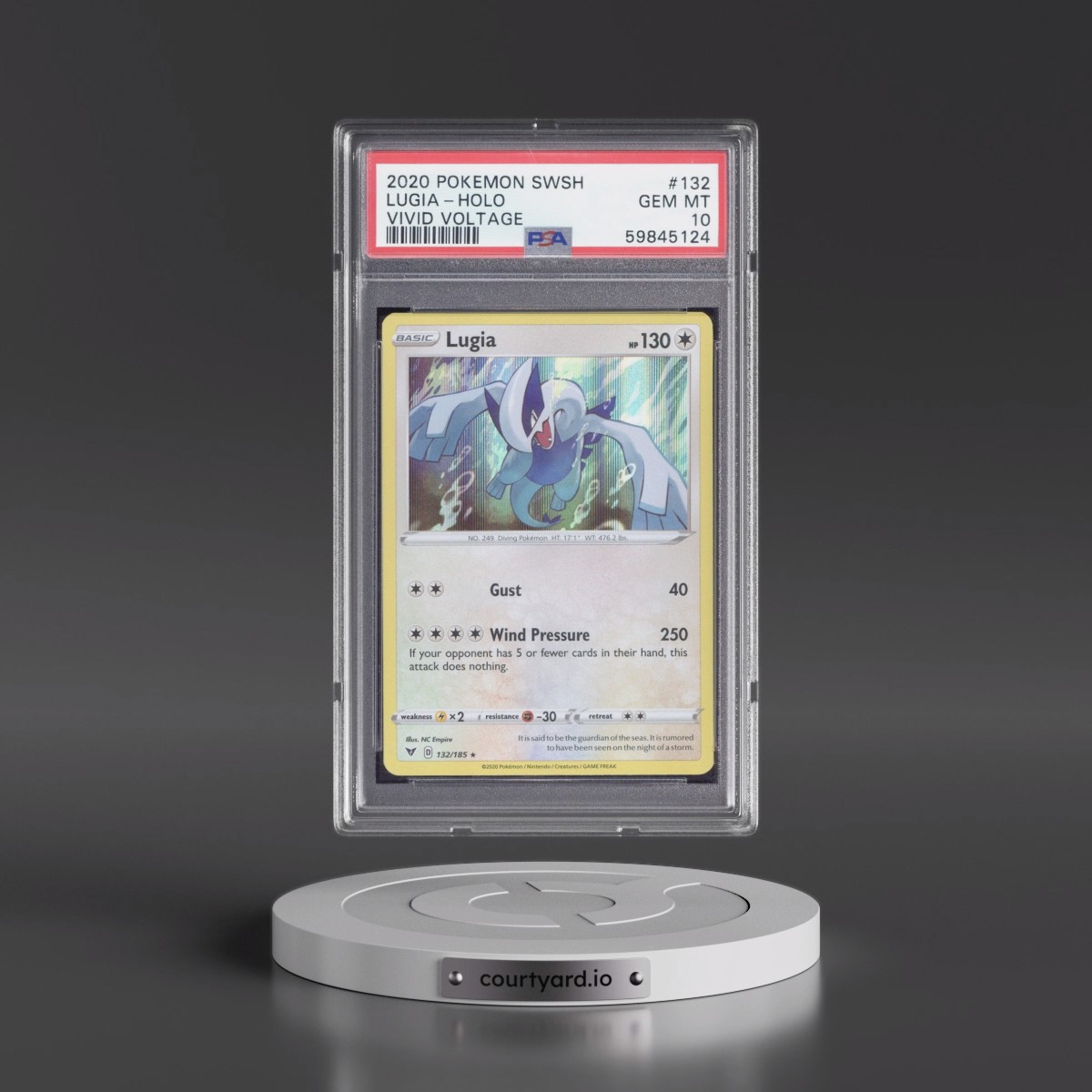 2020 Pokémon Sword & Shield Vivid Voltage Lugia - Holo #132 PSA 10