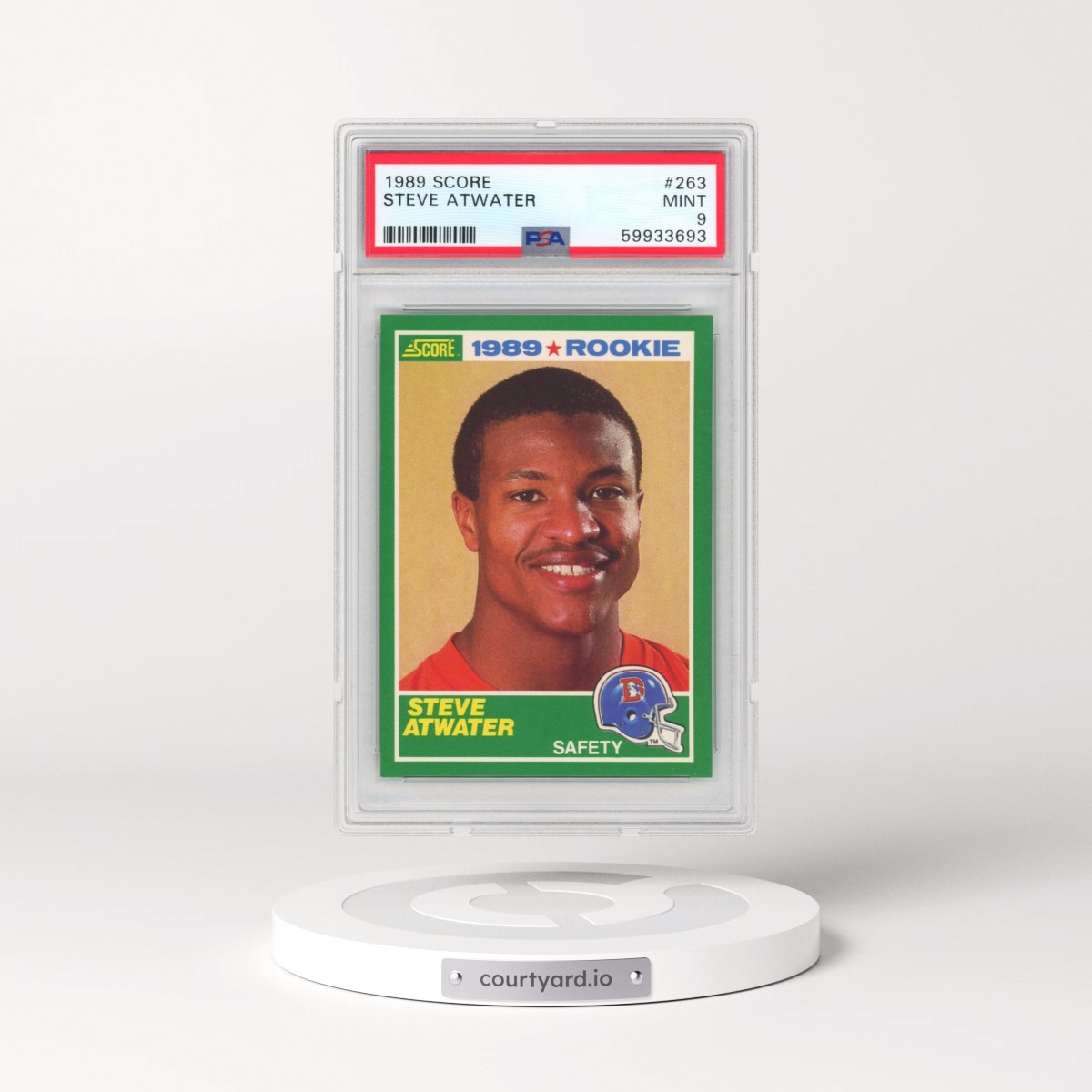 1989 Score #263 Steve Atwater (PSA 9 MINT)