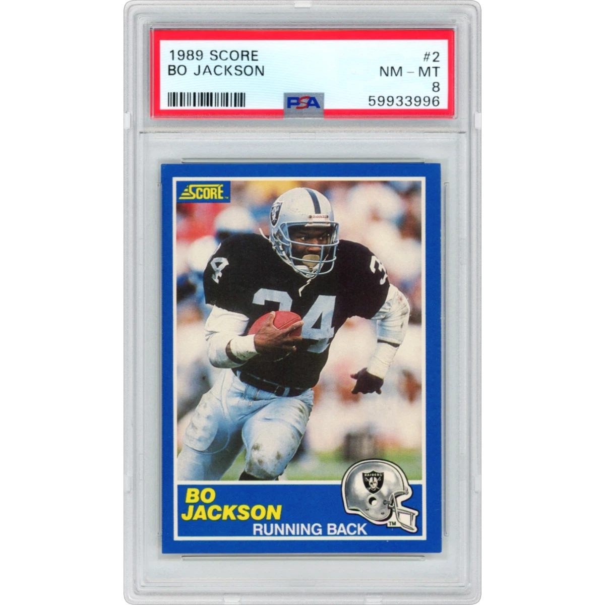 1989 Score #2 Bo Jackson (PSA 8 NM-MT)