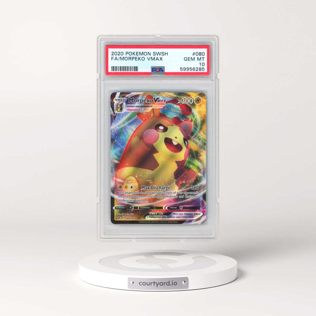 2020 Pokémon Sword & Shield #080 Morpeko Vmax - Full Art (PSA 10 GEM MINT)