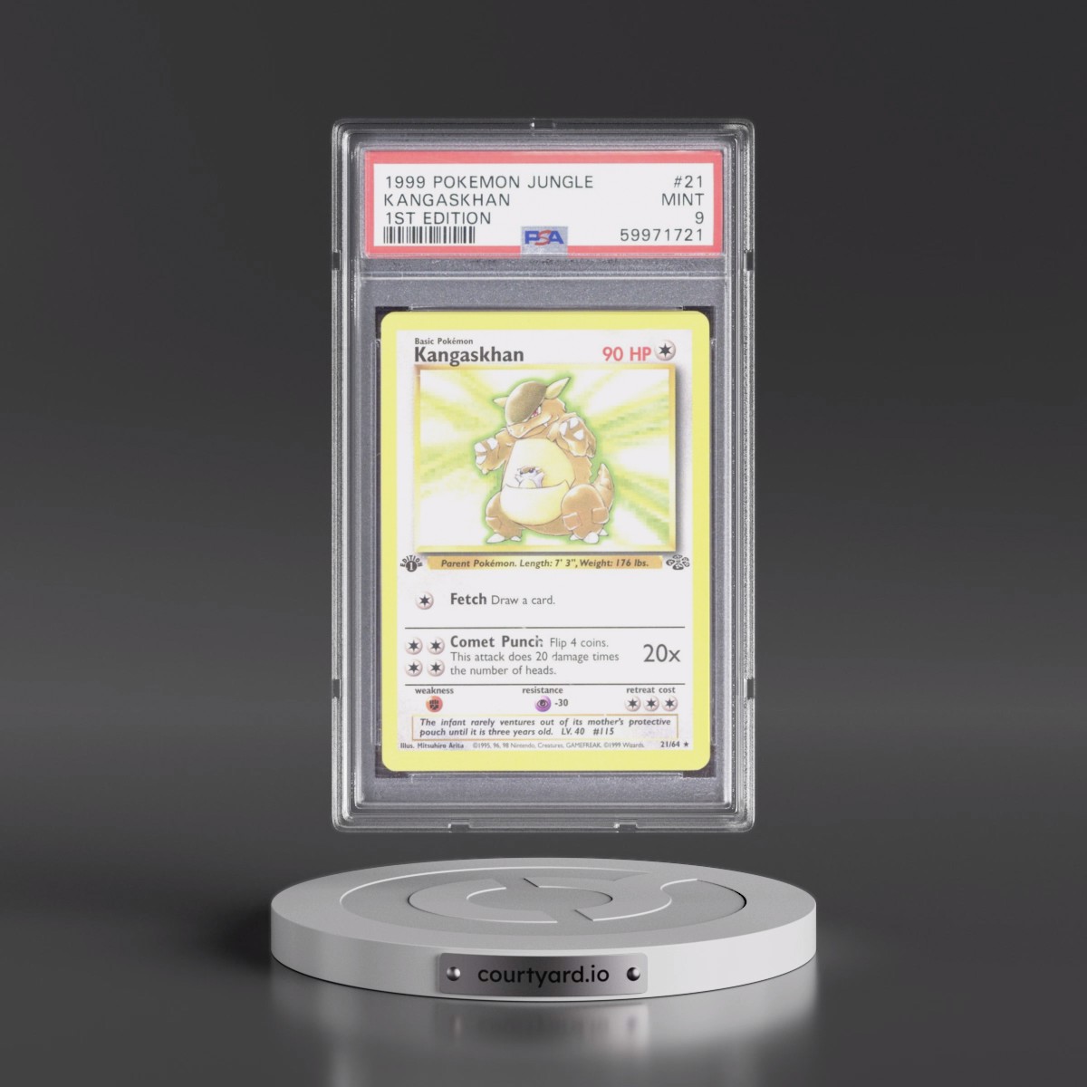 1999 Pokémon Jungle #21 Kangaskhan - 1st Edition (PSA 9 MINT)