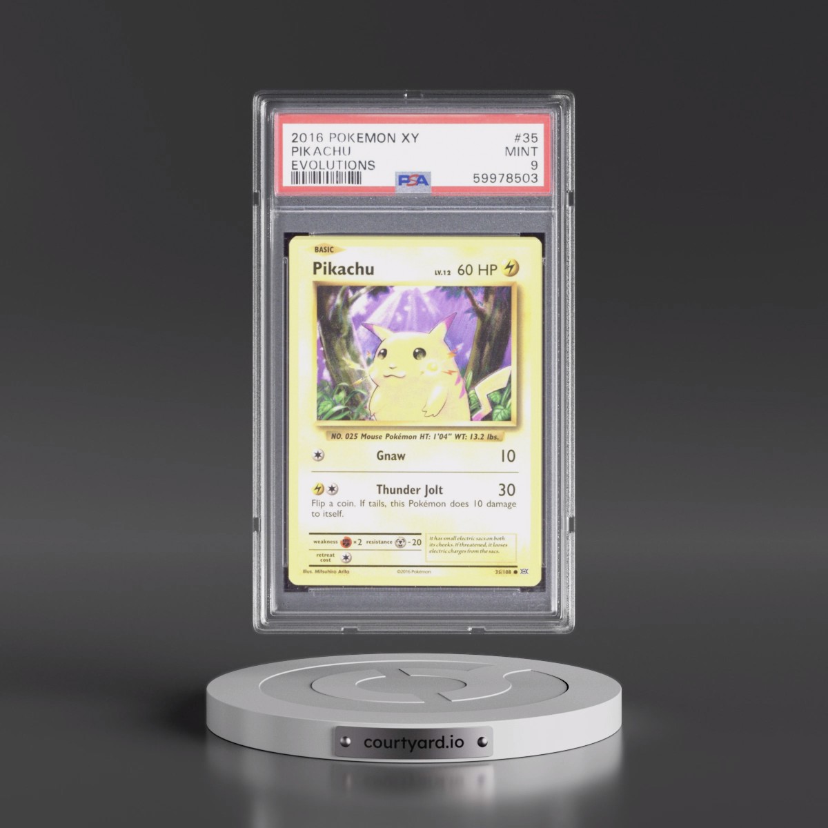 2016 Pokémon XY Evolutions #35 Pikachu (PSA 9 MINT)