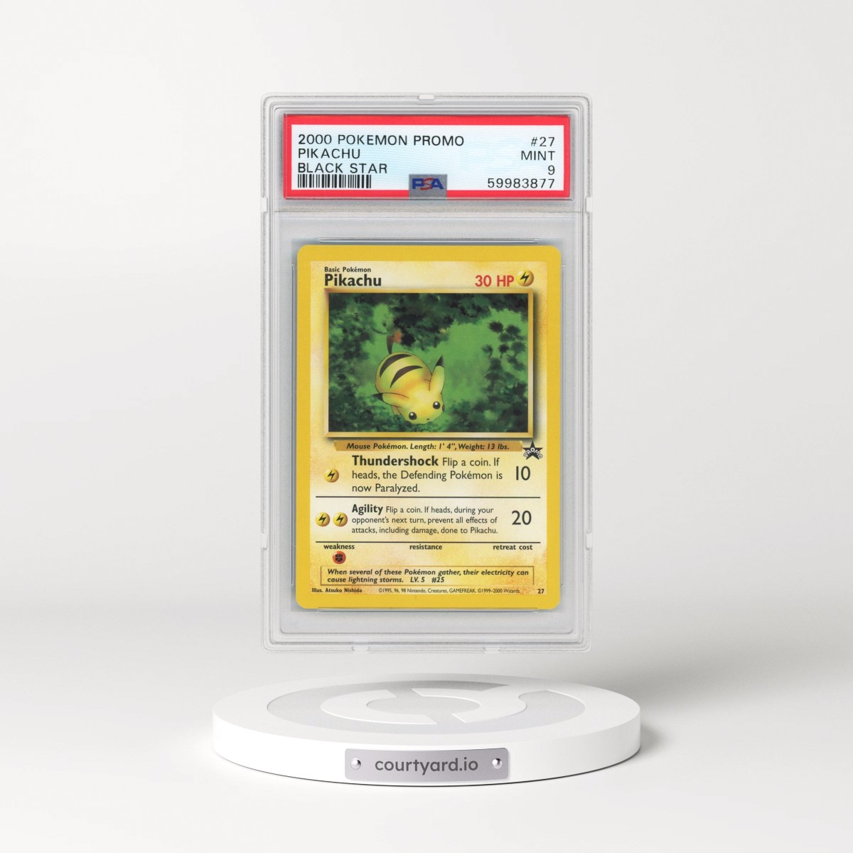 1999 Black Star Promos #27 Pikachu - The Power of One (PSA 9 MINT)