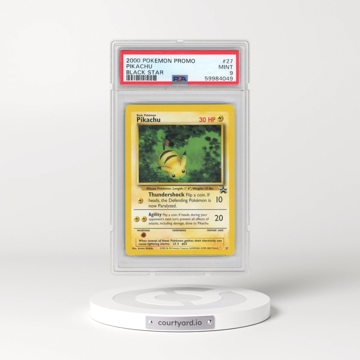 2000 Pokémon Promo Black Star #27 Pikachu (PSA 9 MINT)