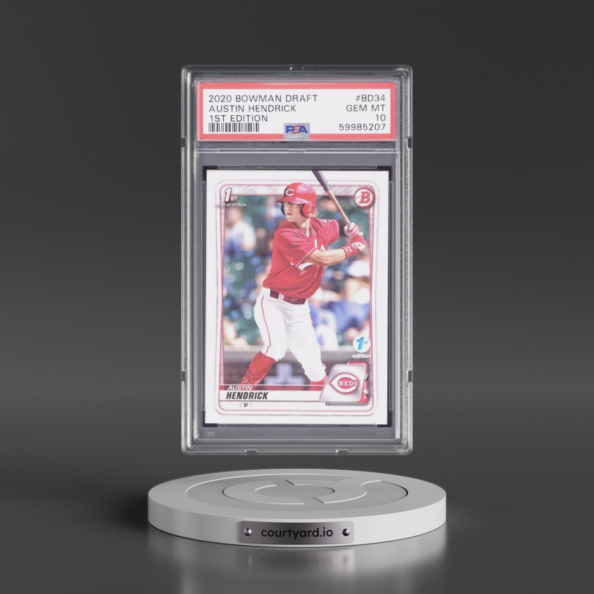 2020 Bowman Draft 1st Edition #BD34 Austin Hendrick (PSA 10 GEM MINT)