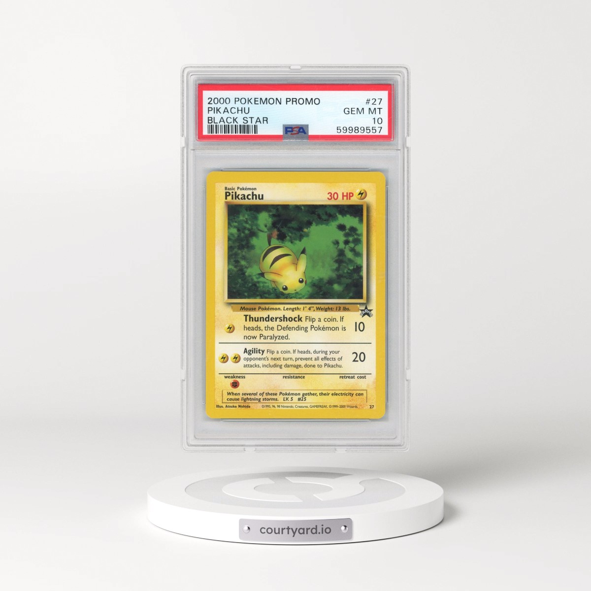 2000 Pokémon Promo Black Star #27 Pikachu (PSA 10 GEM MINT)