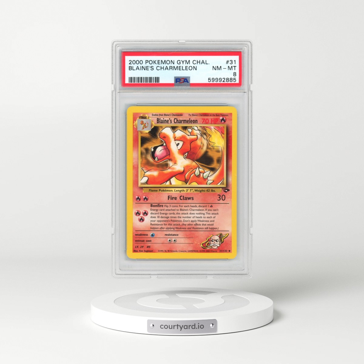 2000 Pokémon Gym Challenge #31 Blaine's Charmeleon (PSA 8 NM-MT)