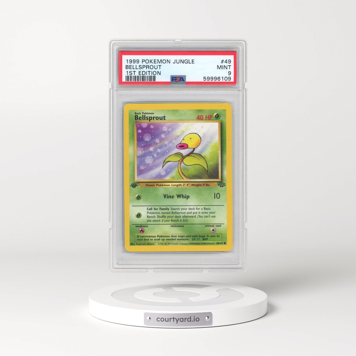 1999 Pokémon Jungle #49 Bellsprout - 1st Edition (PSA 9 MINT)