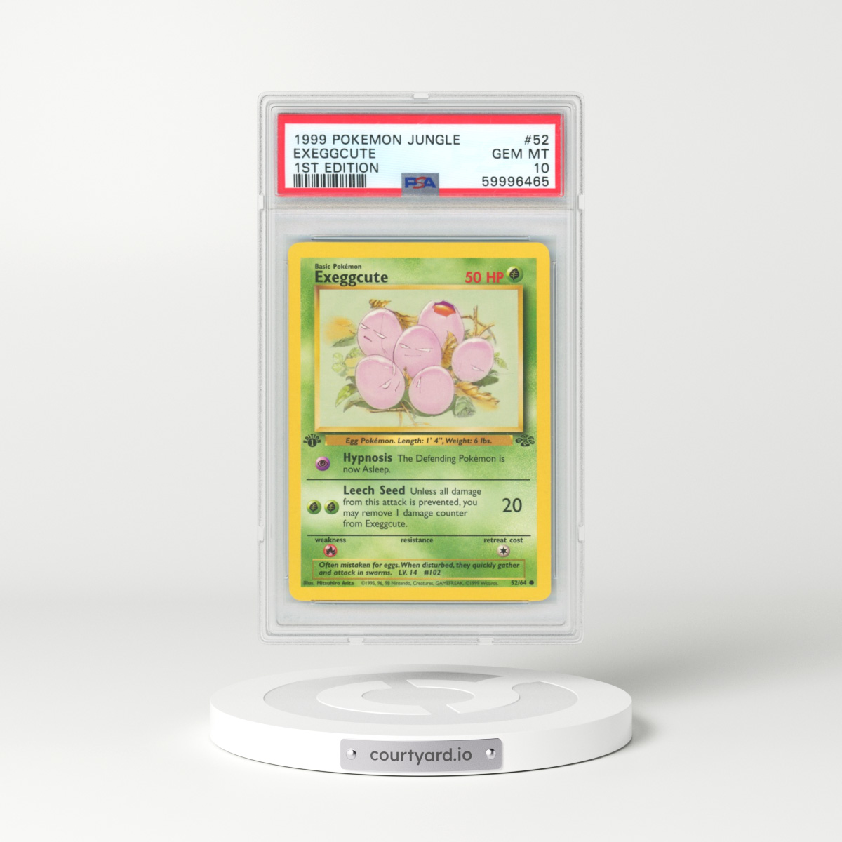 1999 Pokémon Jungle #52 Exeggcute - 1st Edition (PSA 10 GEM MINT)