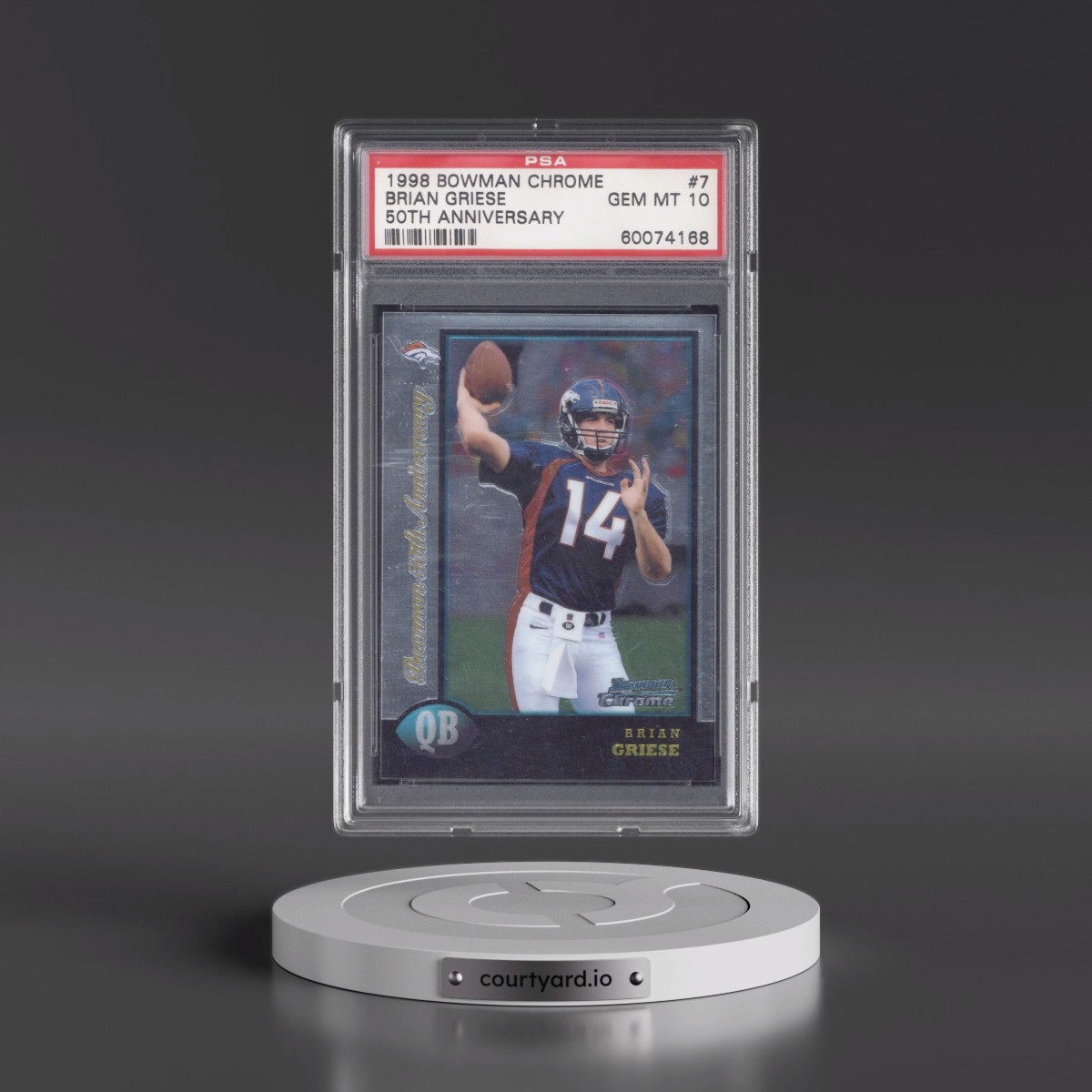1998 Bowman Chrome Brian Griese - Golden Anniversary #7 PSA 10