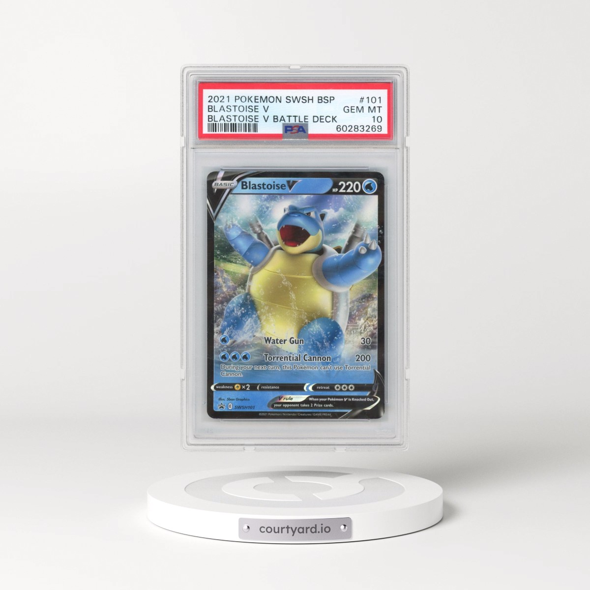 2021 Pokémon Swsh Black Star Promo #101 Blastoise V - Holo Blastoise V Battle Deck (PSA 10 GEM MINT)