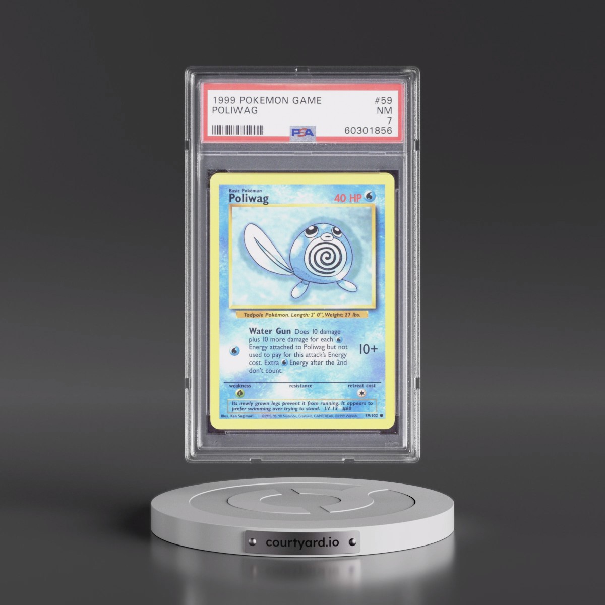 1999 Pokémon Game #59 Poliwag (PSA 7 NM)