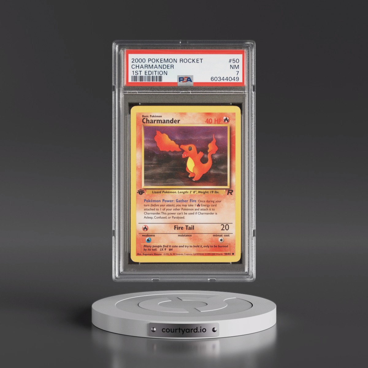 2000 Pokémon Rocket #50 Charmander - 1st Edition (PSA 7 NM)