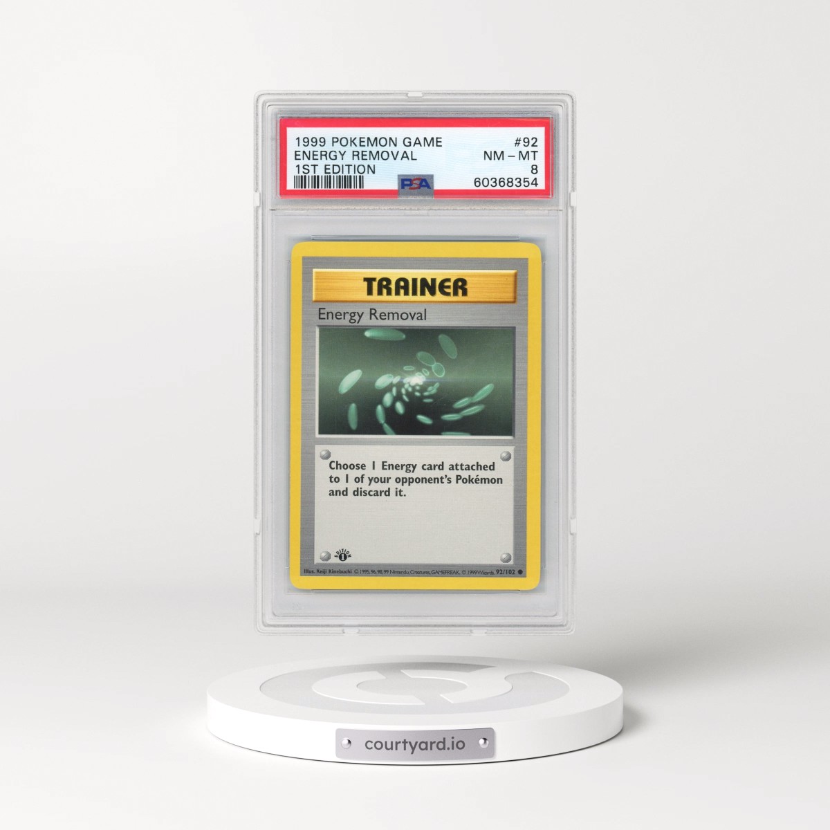1999 Pokémon Game #92 Energy Removal - 1st Edition (PSA 8 NM-MT)