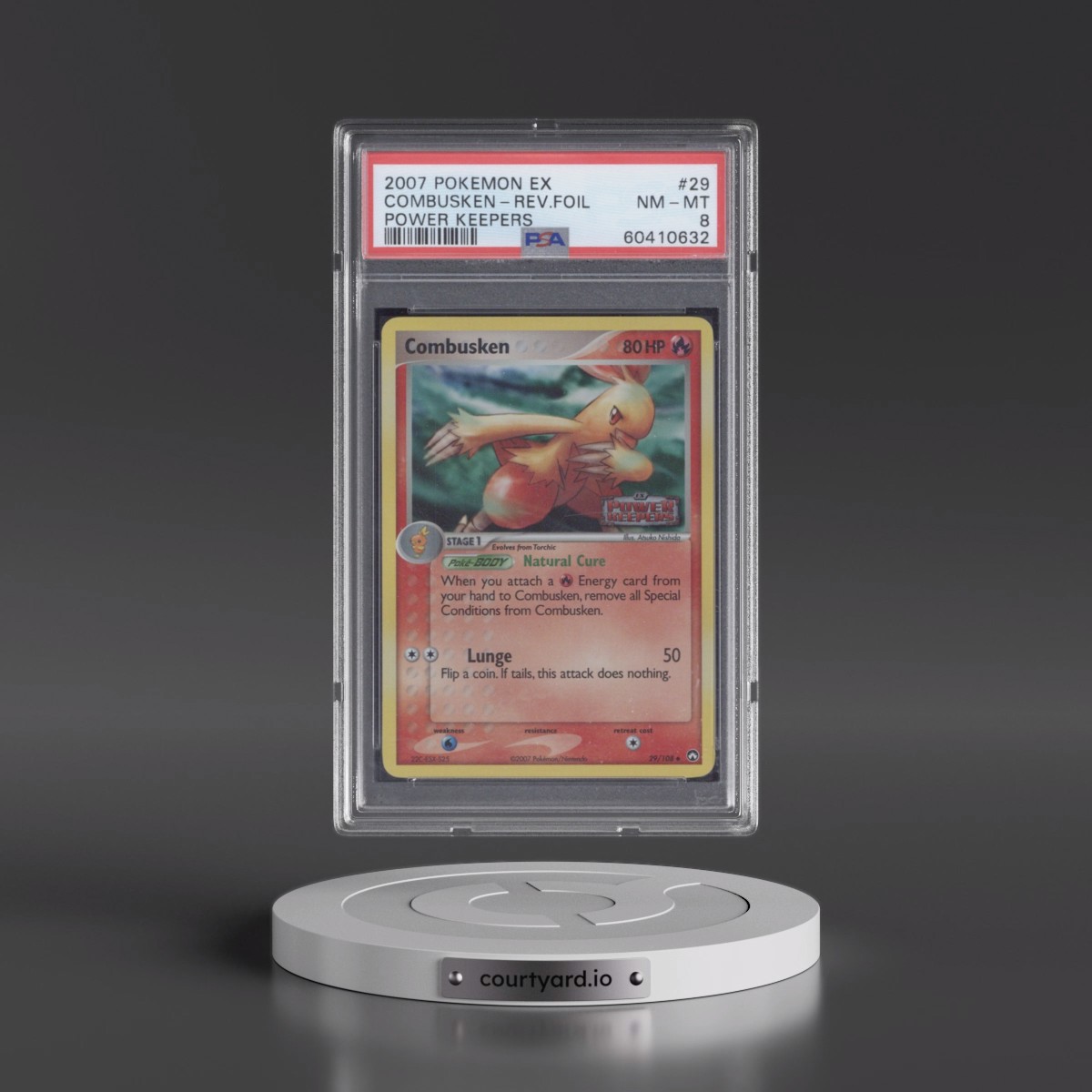 2007 Pokémon EX Power Keepers #29 Combusken - Reverse Foil (PSA 8 NM-MT)